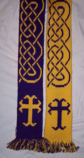 cross and knotwork stole